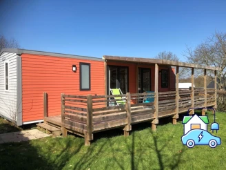 Camping Ty Nénez , Camping 3* à Pont Scorff (Morbihan) - Location Mobil Home pour 6 personnes - Photo N°1